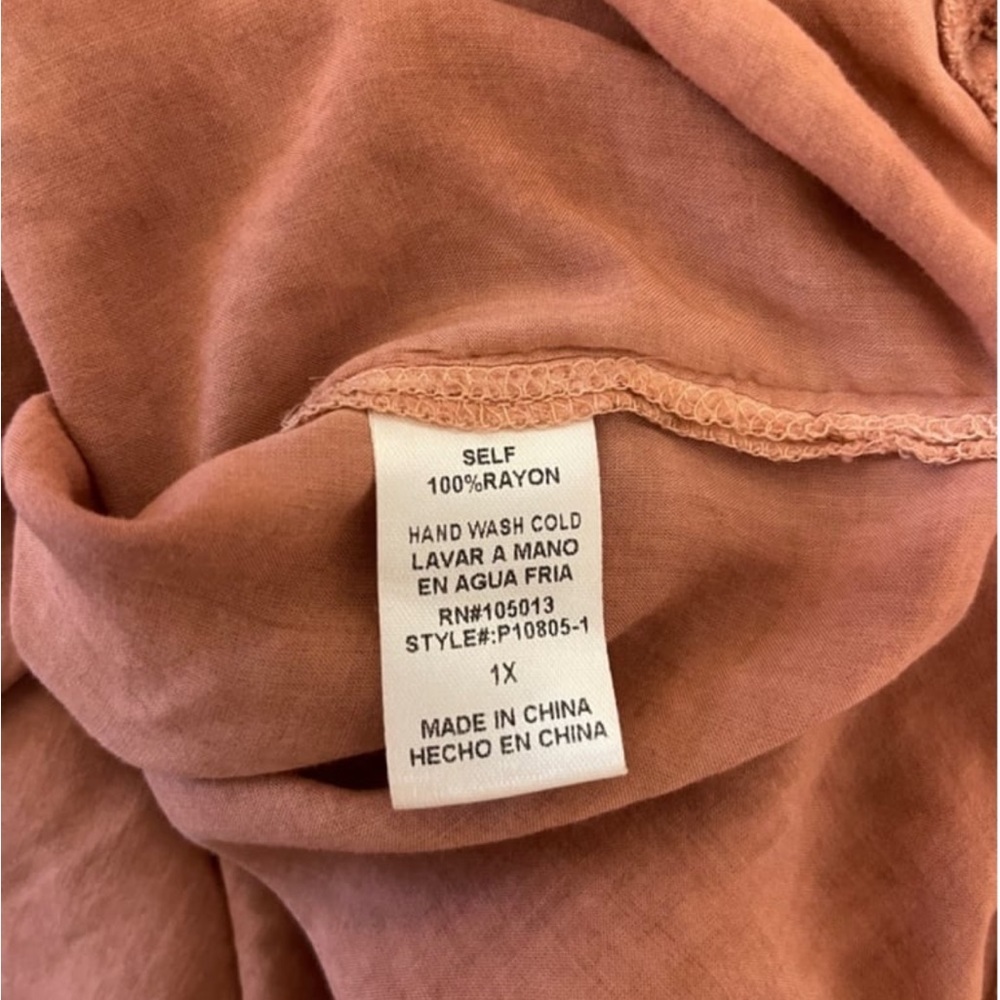 Andree by Unit rust color kimono styled top with … - image 8